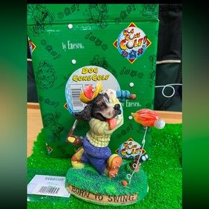 Enesco “Dog Gone Golf” dog golfing statue